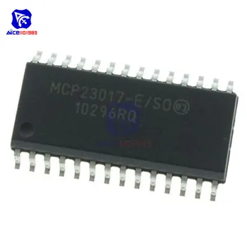 1 TK IC Kiibid MCP23017-E/NII MCP23017 23017 Expander I2C SOP-28 16 Bit Integraallülitus