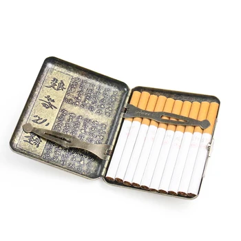 1 TK Moekas ja Luksuslik portsigar Kaasaskantav Metallist Sigarettide Korral Sigarettide Puhul Vintage Metal portsigar