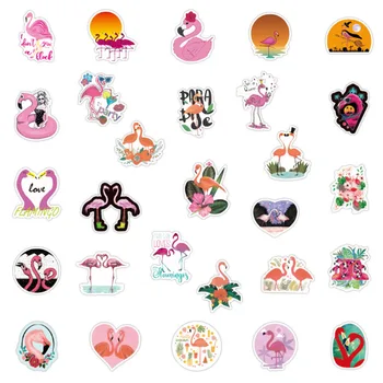 10/30/50/100tk/Set Flamingo Kawaii Kleepsud Chidren Mänguasi Veekindel Kleebis DIY Sülearvuti Jalgratta Kiiver Auto Kleebised