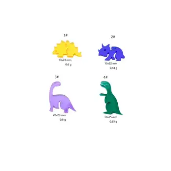 10 Värvikas DinosaurAacrylic Kõrvarõngad Võlu Loomade Käevõru, Kaelakee Ripats KeyCchain Mobiiltelefoni DIY Ehted Tarvikud