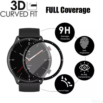100TK 3D Kaardus Soft Screen Protector for Amazfit GTR 2E GTR2 eSIM Smart Watch Täielikult Katta Kaitsva Kile (Mitte Karastatud Klaas)