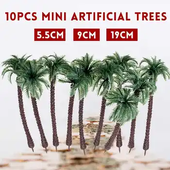 10tk DIY Decor Kunstlik Kookospähkli Puu Decor Mini Troopiliste palmide Haldjas Aias Kääbus Maastik Maastik Teenetemärgi