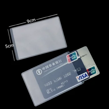 10tk PVC Selge Id-Kaardi Kate nii, Et Kaitsta pangakaarte Card Protector Veekindel Läbipaistev Kaardi Omanik Kott