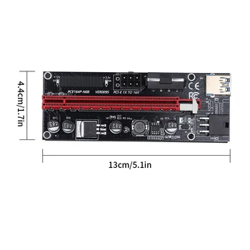 10tk VER009 1x kuni 16x PCI Express PCIE PCI-E Ärkaja Kaardi 009S Extender 60cm USB 3.0 Kaabel SATA to 6Pin BTC Kaevandamine Kaevur