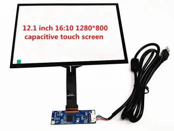 12.1 tolline AA121TD02 1280*800 LCD ekraan +HDMI-ühilduvate/DVI/VGA LCD Kontroller Pardal+mahtuvuslik puutetundlik ekraan, USB-Plug and play