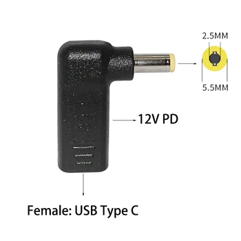 12V DC Power Adapteri Pistiku Tüüp C Naissoost 5.5*2.5 mm Isane Pistik Laadija LED LCD Monitor CCTV Kaamera