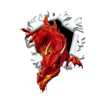 15CM 3D Rebis Katki Kuuli Augu Projekteerimise Motiiv Punane Draakon Vinüül Motorcecly Auto Kleebis, Kleebised Akna Ukse Sülearvuti
