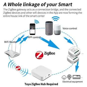 16A Tuya Smart Zigbee Sisse/välja Mooduli 100-240V Kaitselüliti Kodu Automaatika Moodul hääljuhtimine teha Koostööd Google ' i Kodu Alexa