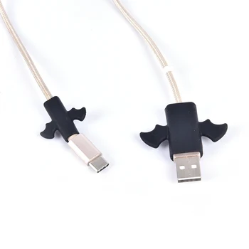 1Set Pvt-Stiilis Kahjustusi Kaabel Protector Andmed Juhe Traat Universaalne Silikoon USB Laadija Saver Kate Must