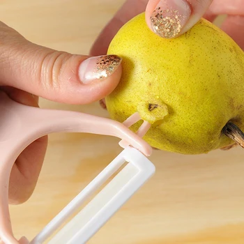 1tk Multifunktsionaalne Keraamiline Puu-Köögivilja Peeler Apple Kartuli Kaabits Köök Vahend Tarvikud mitmeotstarbeline puu-nuga