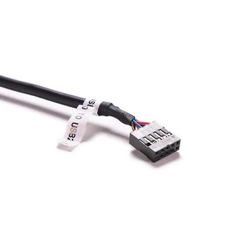 1TK USB 2.0 9Pin Emaplaadi Naine, et 20Pin USB 3.0 Eluaseme Mees Adapter Kaabel Must 12cm 480Mbps USB3.0 Kaabel