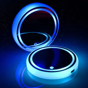 2.6 inche 7 Värvid Auto LED-topsihoidja Kerged Matid Valguse Sensor Vibratsiooni Andur Praktilisi Energiasäästu Cup Pad