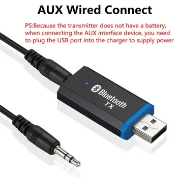 2 In 1 USB Bluetooth Dongle Adapter PC-Speaker Hiirt, Muusika, Audio-Vastuvõtja, Saatja Aptx Ühilduva Bluetooth-5.0