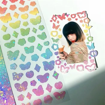 2 tk Mini Liblikas Lill Kleebised DIY Scrapbooking Kirja Mobiiltelefoni Arvuti Teenetemärgi Kleebis korea Kirjatarvete