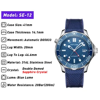 200M Veekindel Automaatne GMT Watch Fashion Luksus Mehaaniline Käekell Roostevabast Terasest Vaata Blue meeste relogio masculino