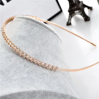 2020. Aasta Uus Korea Topelt Rhinestone Pearl Juuksed Tarvikud Peapael Peen Crystal Peapael Läikiv Metallist Hairband Juuksed Hoop