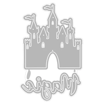 2020. aasta Uus Kuum Sõna Kirja Magic Banner Castle Printsess Metalli Lõikamine Sureb Foolium ja Scrapbooking Kaardi Tegemise nr templid