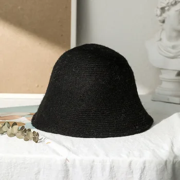 2020. Aasta Uus Mood Solid Villane Müts Kopp Müts Naiste Sügis-Talve Kalamehe Müts Vintage Kudumise Villa Basseini Müts Kopp Müts Kohal