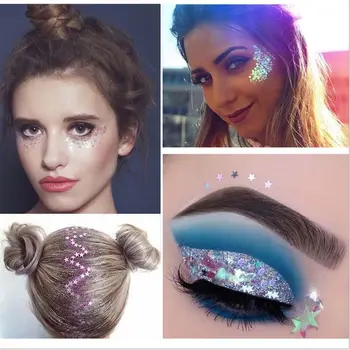 2020 Hot Müük Segatud Glitter Star Moon Nägu, Silm, Keha Geel Veekindel Virvendama Kosmeetika DIY Nail Art Dekoratsioon Kit