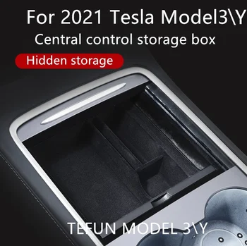 2021 Auto Kesk-Taga Ladustamise Kasti Korraldaja Center Console Korraldaja Mahutite Omanik Tarvikud Tesla Model 3/Y