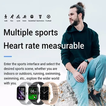 2021 Mehed Smart Watch 1.69 Tolline Sport Pedometer Smartwatch Meeste ja Naiste Südame Löögisageduse Monitor Bluetooth Kõne EKG Kellad IOS Android
