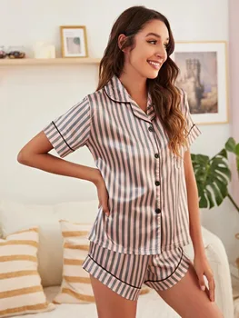 2021 suvel uus daamid pidžaama prindi armas seksikas pidžaama sobiks vabaaja kodus kandma kahe-osaline pidžaama lühikeste varrukatega T-särk ja lühikesed püksid