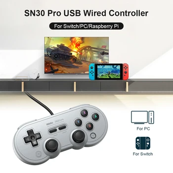 2021 Uus Juhtmega Vibratsiooni Gamepad Juhtnuppu 8Bitdo SN30 Pro USB-Kontrolleri Konsooli Vibratsiooni Plahvatuse PC Töötleja