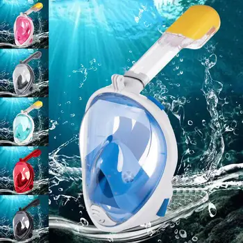 2021 Uus Laps Kogu Nägu Snorkeling Anti-Fog Nägu Protector Sukeldumine Veealune Näo Mask Ujumiseks Mask, Hingamistoru Komplekt Hot Müüa