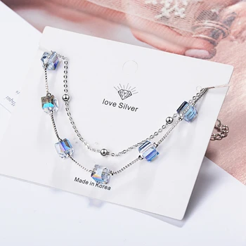 2021 Uus Ruut, Kuup, Sinine Kristall Suvel Lady Käevõru Trend Korea Stiilis Elegantne Naiste Tüdrukute Ilu Armastaja Kingitus Fine Jewellery