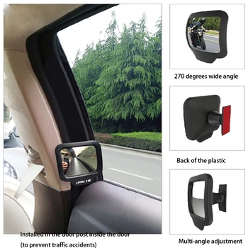 270 Kraadi Lainurk Auto Taga Magnet Peegel Auto Ajastiga Rearview Mirror Kõrvaldada Pime Punkt, Auto Ohutus