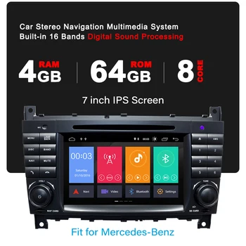 2Din Android 10 Car Stereo-Radio Player Mercedes-Benz W209 W203 C180 C200 C220 C230 C240 C250 C270 C280 W463 DVD Carplay DVR
