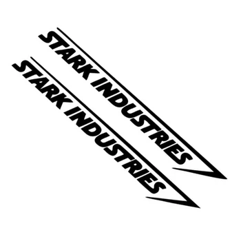 2tk Stark Industries Auto Spordi Racing Keha Triibud Vinüül Kleebised Kleebised Must Valge Auto Välisilme Kaunistamiseks