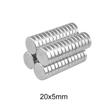 2~50tk 20x5 mm Võimas Haruldaste Muldmetallide Magnet Neodüüm Magnetid 20mmx5mm Super Tugev Magnet ketas 20x5mm tugev magnet 20*5 mm