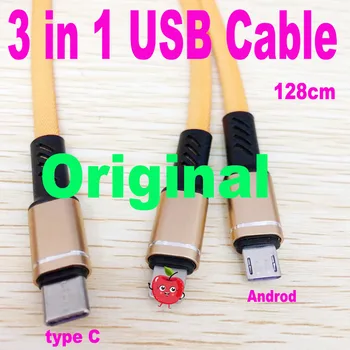 3 IN 1 Mobiiltelefoni Kaablid USB Laadija Kaabel Samsung Huawei Xiaomi Apple+ Android Tüüp C Micro USB Laadimise Kaabel Juhe