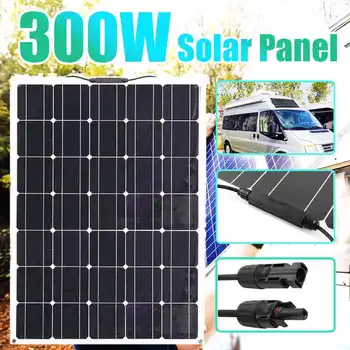 300W 18V päikesepaneel Paindlik Päikese-Camping Car RV Paadi Aku Energia tasude Süsteem Solar Panel Laadija Placa Päikese 300W 18V