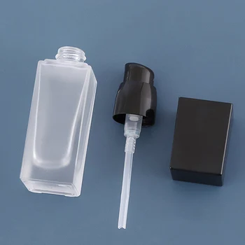 30ML Selge, Emulsioon-ja Kosmeetikatooted pakendikonteinerite Kreem Vedel Korduvtäidetavaid Pudelid Sihtasutus Square Selge Klaas Pump-Pudel