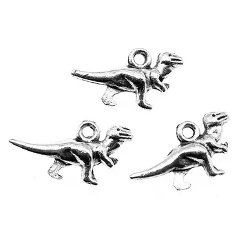 30pcs Võlusid Dinosaurus 0.8x0.5 Tolline (20x12mm) Antiikne Hõbe Värvi Ripats Võlusid Ehete Tegemise DIY Ehted Tarvikud