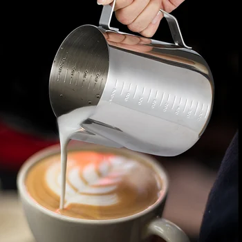 350/550/900 ml Roostevabast Terasest Le Kann Lill Tassi Piima Vahustaja Ja Latte Art Meetriline Cup Kasulik Köök Tarvikud