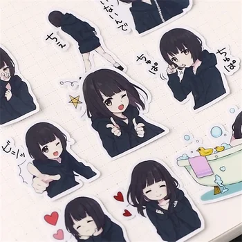 39 tk Jaapani Anime Multikas Rikkalik Väljendus Noor Tüdruk Menhera Lõbus Lapsed Paber Kleepsud Sõnum Sülearvuti Laud Kirjatarvete