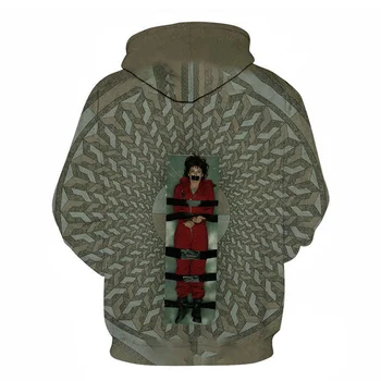 3D Hupparit Dressipluus Prindi seriaal La Casa De Papel Raha Heist Maja Paber MenWomen Streetwear Meeste Riided Pullover