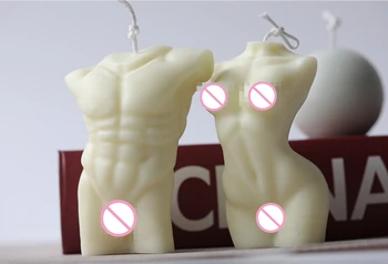3D Keha Savi Silikoon Hallituse Mees ja Naine Vaha Hallituse Küünla valmistamiseks Seep Crayon UV-Epoksü Vaik Tsement Valamise Vormid Home Decor