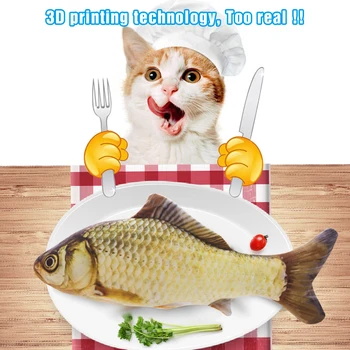 3D Loominguline Kunstlik Kala Kuju, Simulatsiooni -, Plüüš-Lemmikloom Kass Närida Mänguasi Kass Mint Catnip Kala Mänguasjad Suhtlemise Koolitus Mänguasjad