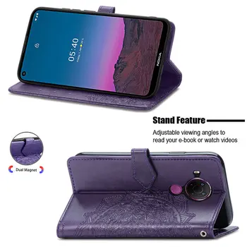 3D Mandala PU Nahast Flip Case for Nokia 5.4 Telefoni Kaane sisse Pressitud Rahakott Kaardi Pesa Kest Nokia 5.4 Juhul Nokia5.4 Põrutuskindel