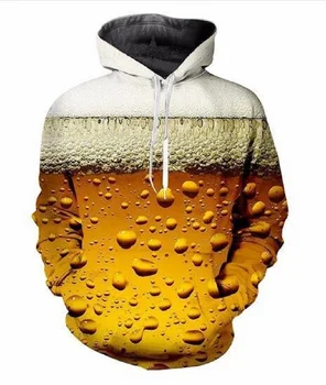 3D-printimine meeste õlu seeria vabaaja ümber kaela puuvill kampsun street hip-hop mugavad meeste higi särk puuvillane kampsun mantel