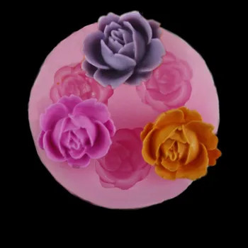 3D-Roosa lilled, šokolaadi pulmad cake sisustus tööriistad 3D küpsetamine fondant silikoon hallituse kasutada hõlpsasti luua valanud suhkrut