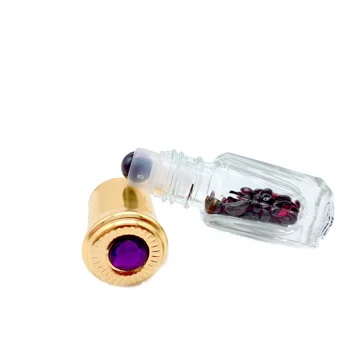 3ml Gemstone Kvarts Rull Korduvtäidetavaid Parfüümi eeterlikku Õli Pudel Silma Rulli Pudel Ametüst Granaat Lapis Lazuli 10tk/palju P302
