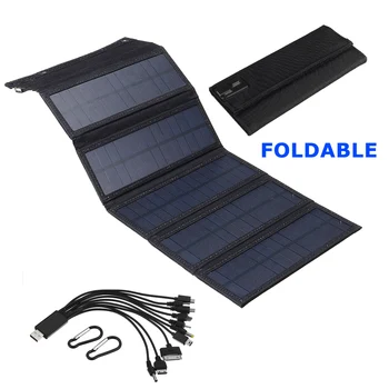 50/75/100W Kokkupandav päikesepaneel Sun Power päikesepatareid Pakendis 10 in1 USB-Kaabel Kantavate Päikese Laadija Telefoni Matkamine, Telkimine