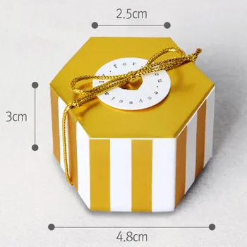 50tk Kuld Must Triip Dot Šokolaadi-Box Mini Küpsist, Kommi, Šokolaadi-Box Ravida Kids Sünnipäeva Asjade Drop Shipping