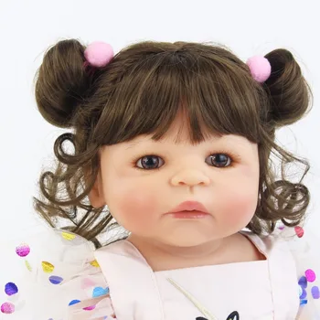 55cm Täielikult Silikoonist, Keha Uuestisündinud Baby Doll Tõetruu Ükssarvik Riided Vinüül Vastsündinud Printsess Väikelapse Tüdruk Boneca Ujuma Mänguasi
