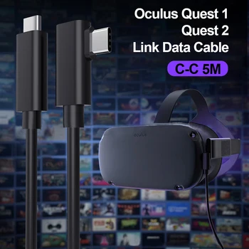 5M TypeC Quick-Charge Kaabel Oculus Quest 2 Lingil Andmete Edastamise Tasu Kaabel Quest2 VR Virtuaalne Reaalsus Peakomplekt Tarvikud